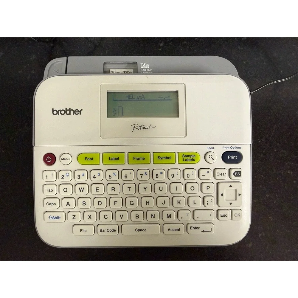 Brother P-Touch PT-D400 Label Maker Printer Tested Working w/ AC Adapter & Tape